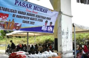Tekan Inflasi Dampak Naiknya BBM, Disperindag Barito Utara Terus Gelar Pasar Murah