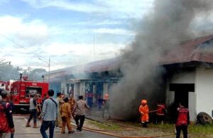 Kantor Bidang Tata Ruang Dinas PUPR Barito Utara Terbakar