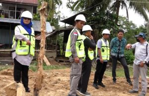 Hari Terakhir Kontrak, Pembangunan Jembatan Gantung Sei Awang Hanya Terpasang Tiang Pancang