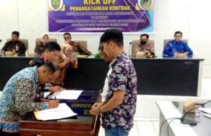 Pemkab Barito Utara Ikuti Kick Off Penandatanganan Kontrak Barang dan Jasa