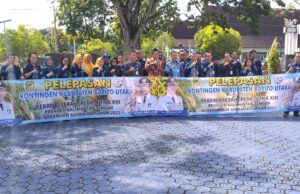 Bupati Lepas Kontingen PEDA KTNA XIII Barito Utara