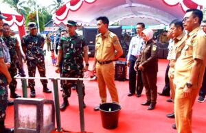 Bupati Barito Utara Hadiri Peresmian Fasilitas Air Bersih TNI Manunggal Air