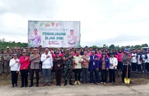 Polres Barito Utara Tanam 3000 Bibit Pohon Serentak di Eks Bandara Beringin