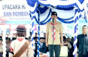 Bupati Barito Utara Jadi Pembina Upacara Gabungan dan Pembukaan Kemah Bakti Guru 2023