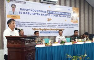 Pj Bupati Barito Utara Buka Rakor Ketenagakerjaan
