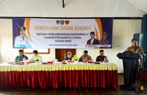 Pj Bupati Buka Pelatihan Diksar Bagi Anggota Satlinmas se Barito Utara
