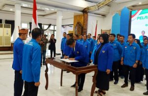 Pj Bupati Barito Utara Hadiri Pelantikan DPD KNPI Periode 2023-2026