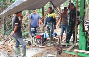 Bantu Warga Atasi Masalah Sulit Air, Kodim 1013 Muara Teweh Bangun Sumur Bor
