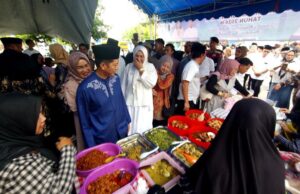 Pj Bupati Barito Utara Buka Pasar Ramadhan di Jalan Tumenggung Surapati