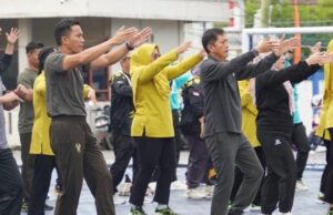 Pj Bupati dan Pejabat Pemkab Barito Utara Gelar Senam Bersama