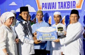 Ketua Komisi III DPRD Barito Utara Hadiri Pawai Takbir Keliling Sambut Hari Raya Idul Adha 1445 Hijriah