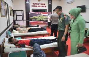 Tingkatkan Kepedulian dan Membantu Sesama, Kodim 1013 Muara Teweh Gelar Kegiatan Donor Darah Dalam Rangka HUT Ke-66 Kodam XII Tanjung Pura