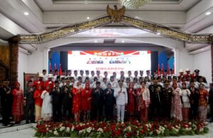 Pemkab Barito Utara Ikuti Live Streaming Upacara Detik-Detik Proklamasi Sekaligus Adakan Resepsi Kenegaraan