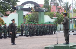 Kodim 1013 Muara Teweh Laksanakan Upacara Peringatan HUT ke- 79 TNI