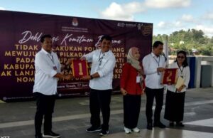 Deklarasi Anti Politik Uang, KPU Bersama Paslon dan Komponen Masyarakat Komitmen Wujudkan PSU Bersih