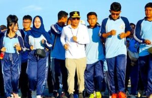 Gubernur Kalteng Jogging Bareng Forkopimda dan Warga di Muara Teweh, Serukan Gaya Hidup Sehat