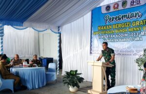 Dandim 1013 Muara Teweh Tekankan Sinergi Program Presiden pada Peresmian SPPG Yayasan Bunda Henny Batuah
