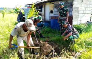 Satgas TMMD ke 126 Kodim 1013 Muara Teweh Bangun MCK di Desa Jamut, Wujud Nyata Gotong Royong TNI dan Rakyat