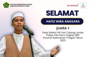 Siswa SMPN 1 Muara Teweh Raih Juara 1 Pidato PAI Tingkat Provinsi Kalteng 2025