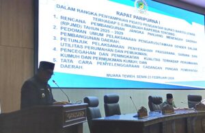 Bupati Sampaikan Lima Raperda pada Rapat Paripurna I Masa Sidang II DPRD Barito Utara