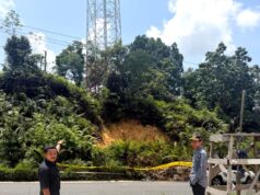 Anggota DPRD Barito Utara Tinjau Lokasi Tower Telkomsel di Desa Sikui, Area Dipasangi Garis Pembatas
