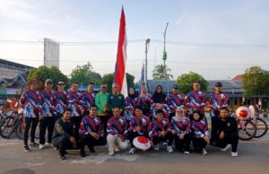 Dinas Pendidikan Meriahkan Gowes Bareng Peringatan HUT ke-76 Barito Utara dan HUT Bhayangkara ke-80